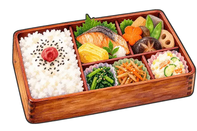 お弁当の枠付き版