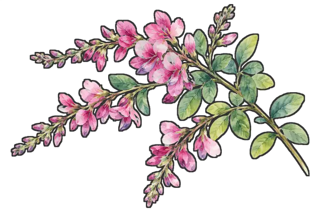 萩の花の枠付き版