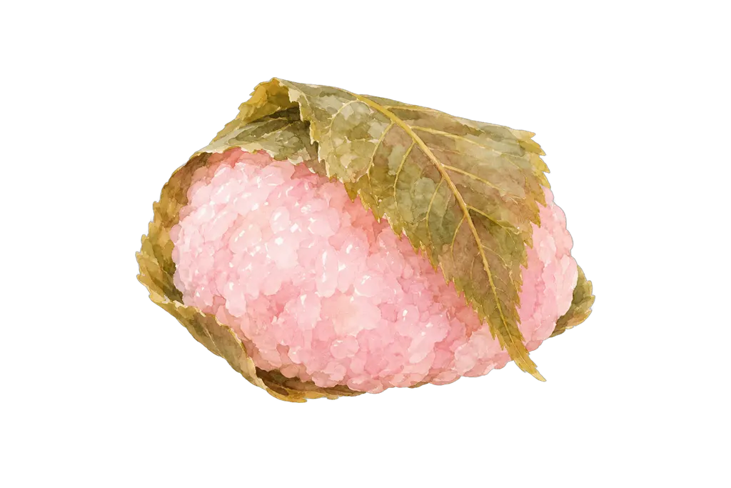 水彩の桜餅。施設だより向けフリー素材
