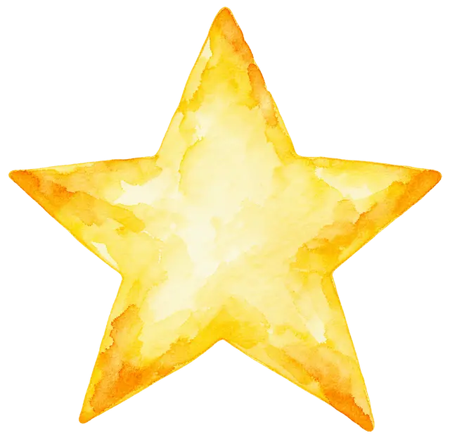 水彩の小さな星